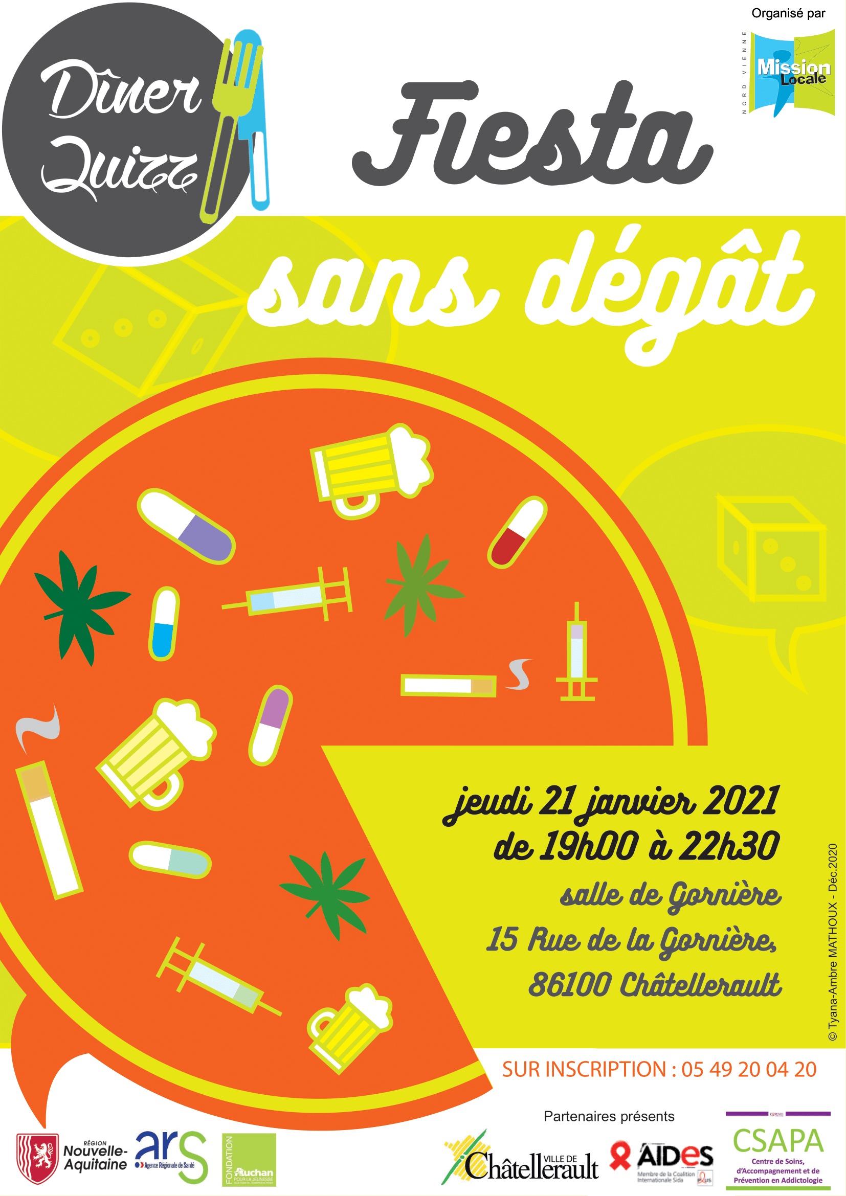 DINER QUIZZ “Addictions ” : Fiesta sans dégâts