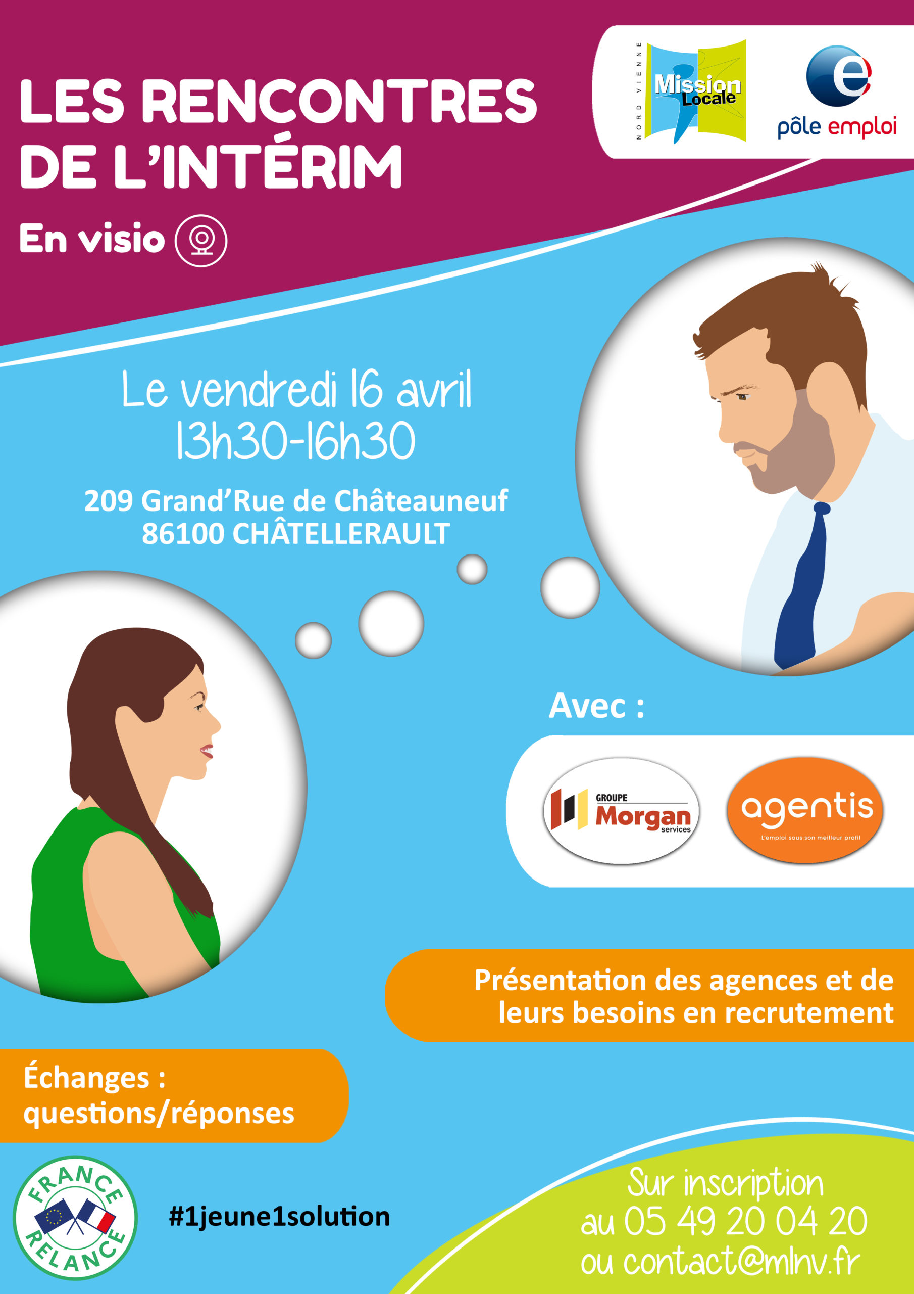 🚨 ANNULÉ 🚨 Les rencontres de l’intérim, avec Morgan Services et Agentis • Châtellerault
