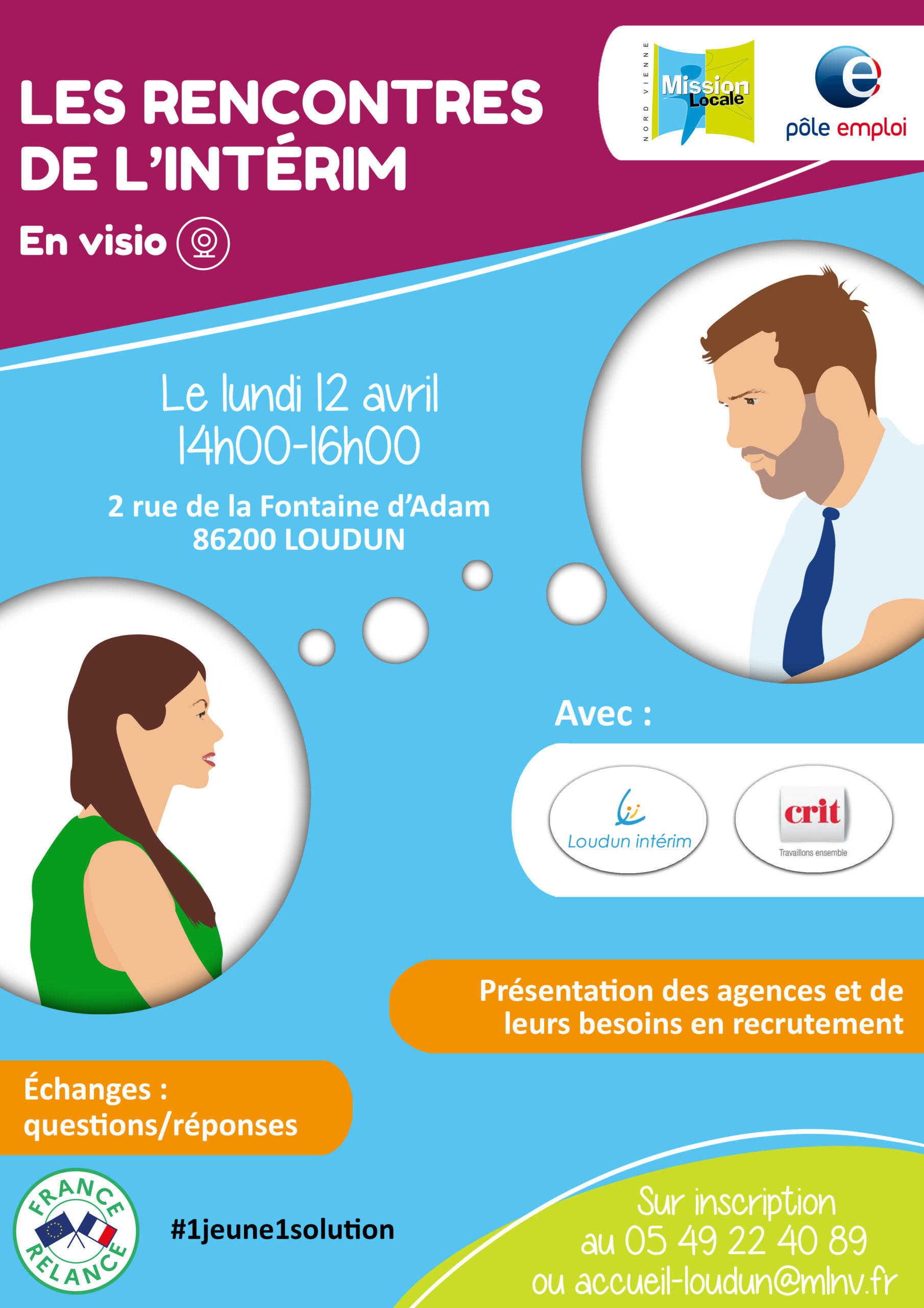 🚨 ANNULÉ 🚨 Les rencontres de l’intérim, avec Loudun Intérim et CRITT • Loudun