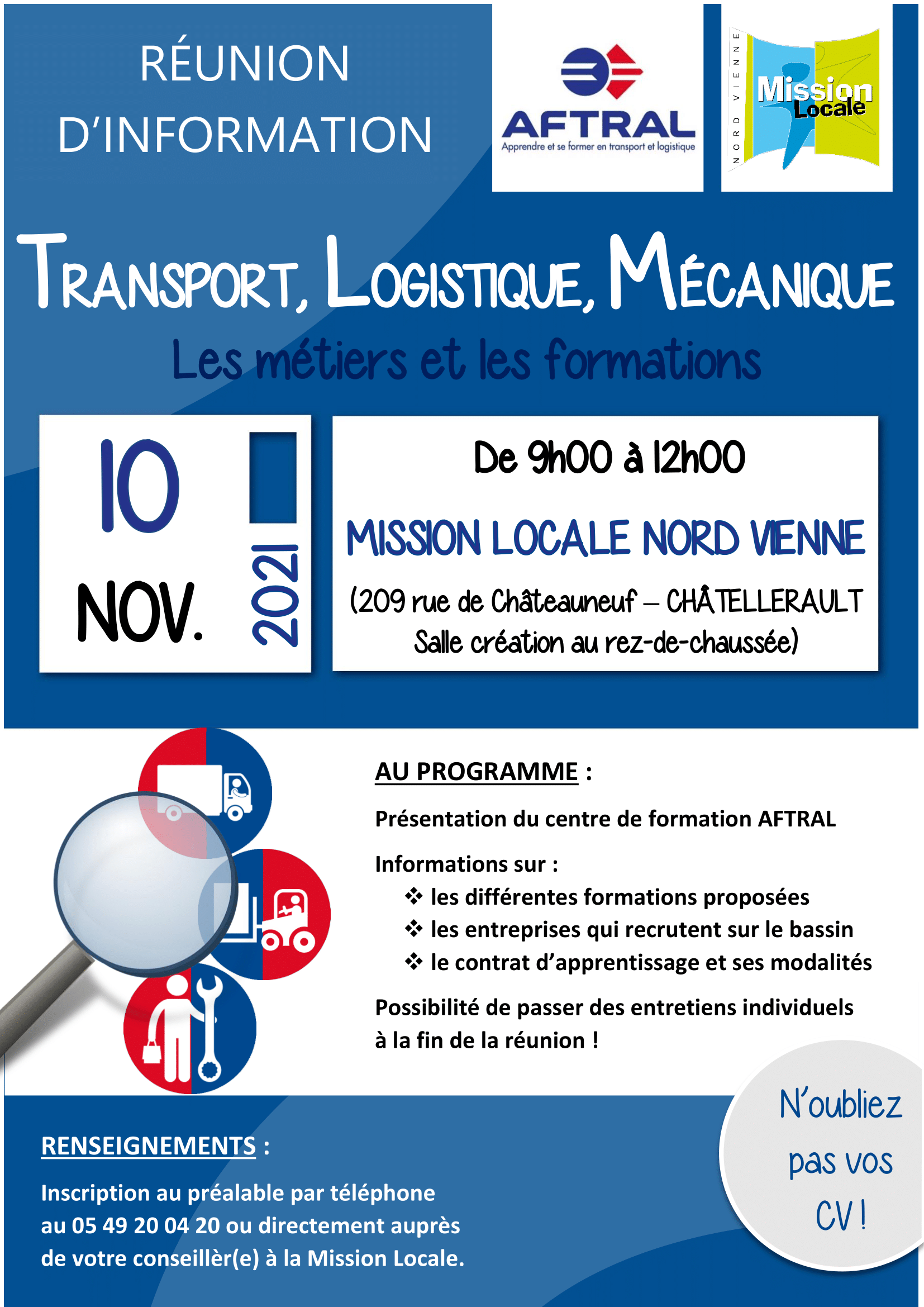 Réunion d’information : les formations dans le transport et la logistique
