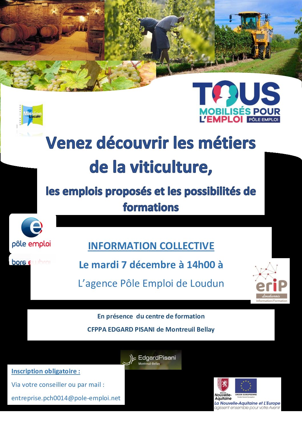 Réunion d’information : métiers de la Viticulture