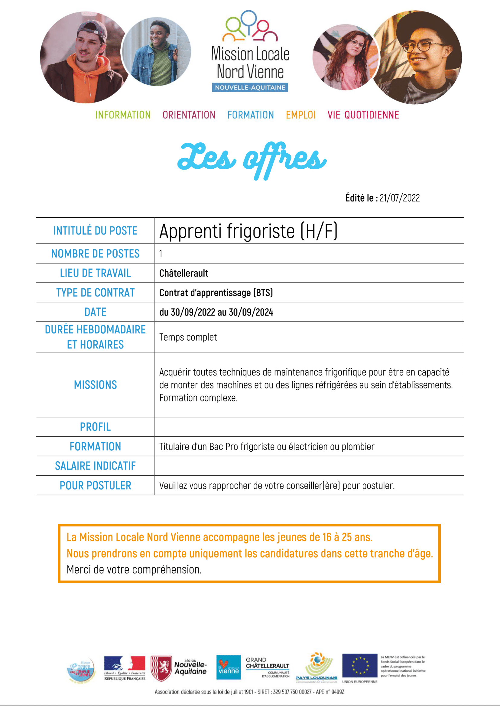 Apprenti Frigoriste (H/F)