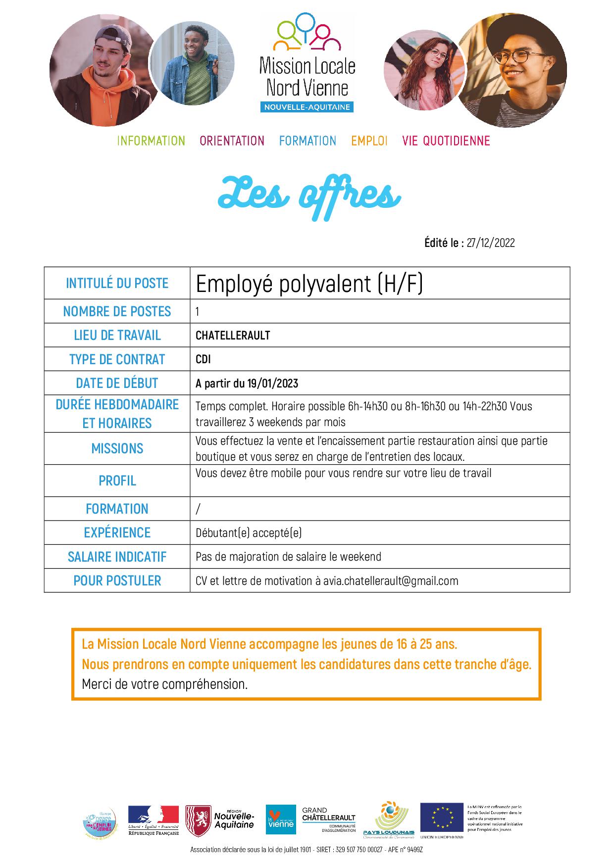 Employé Polyvalent (H/F)