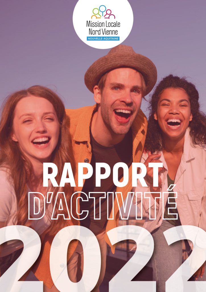 Page de garde du rapport d'activité 2022 de la Mission Locale Nord Vienne