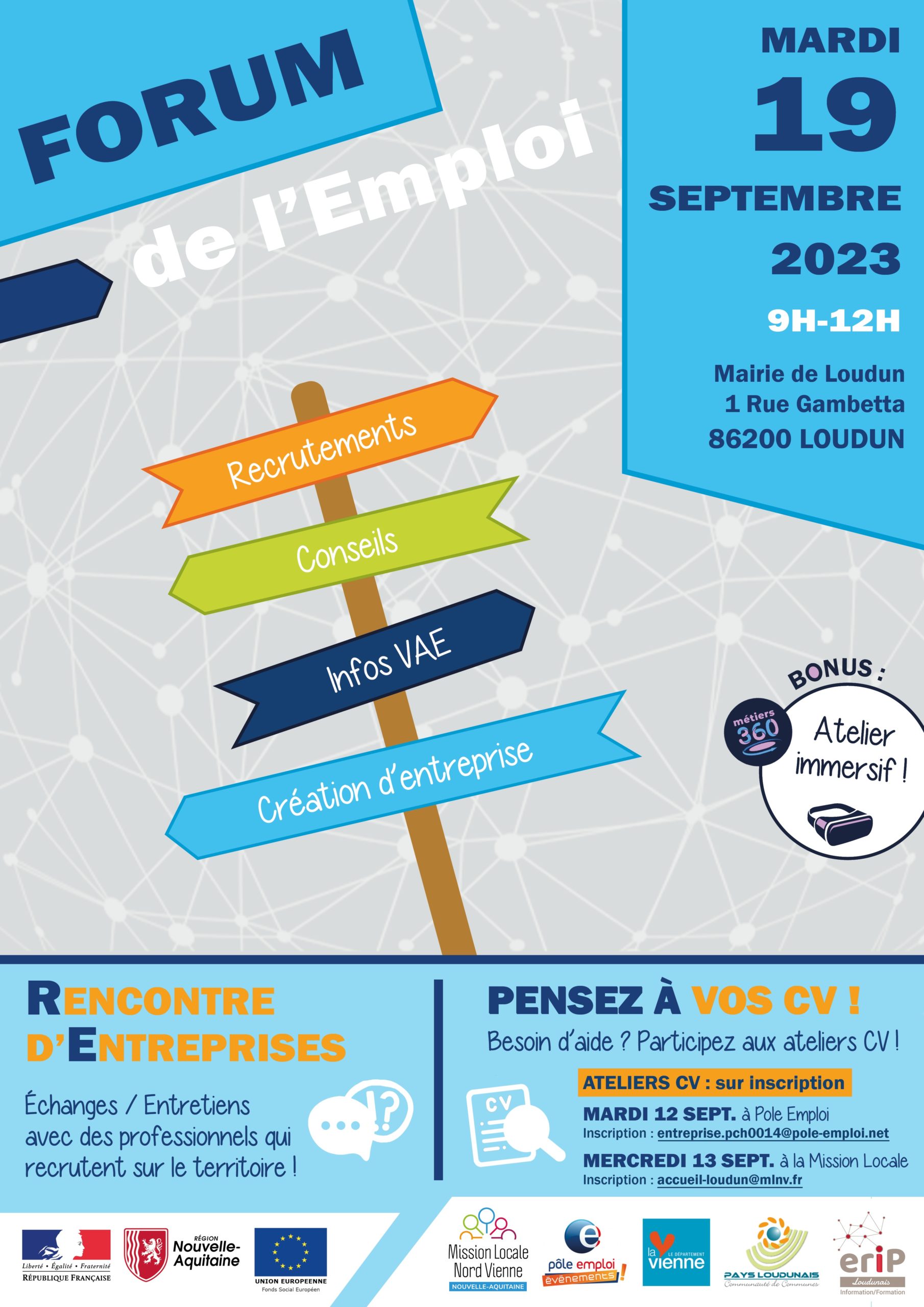 Forum de l’emploi – Loudun – 19 septembre 2023