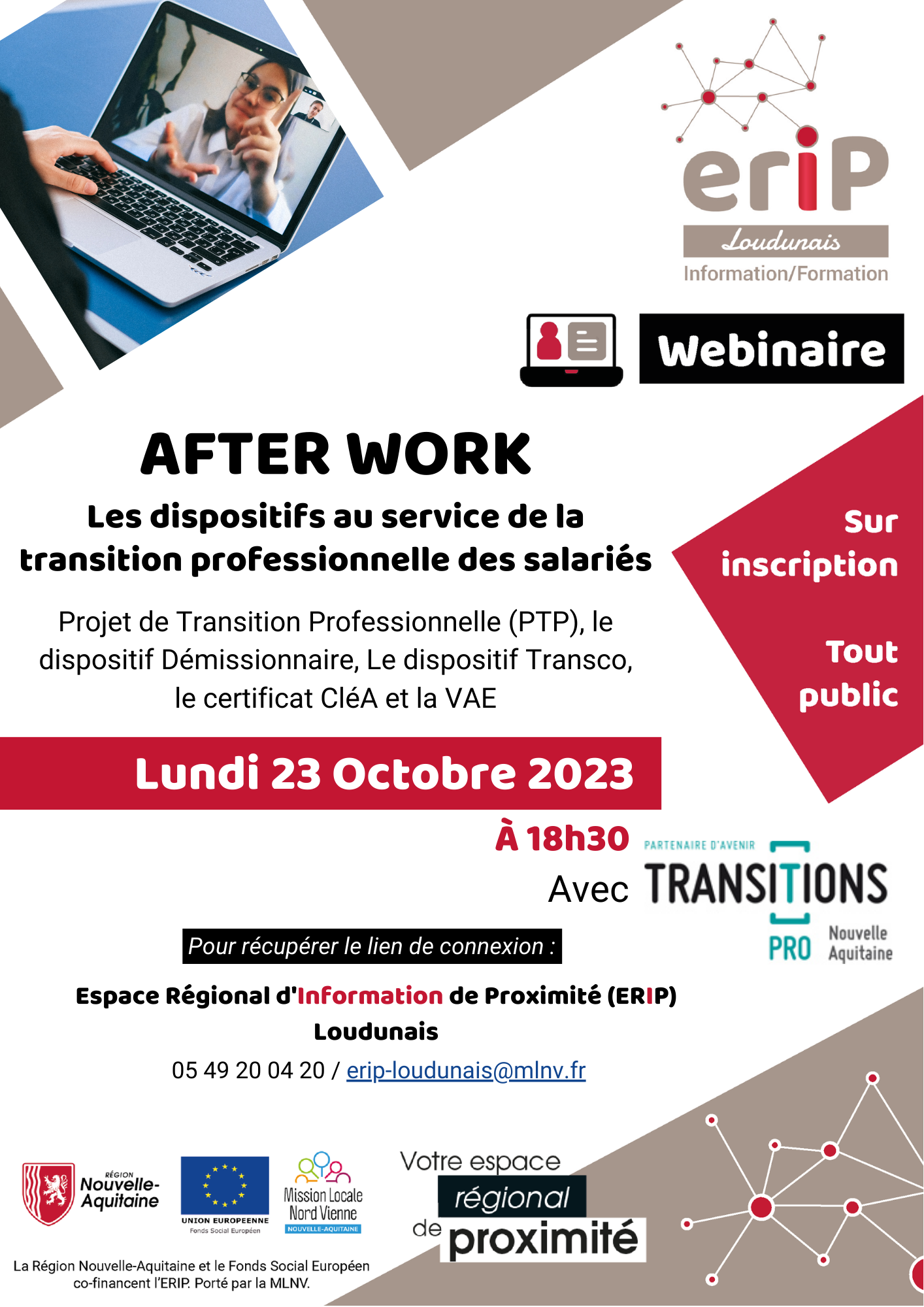 ERIP LOUDUNAIS : AFTER WORK : LES DISPOSITIFS AU SERVICE DE LA TRANSITION PROFESSIONNELLE DES SALARIÉS !