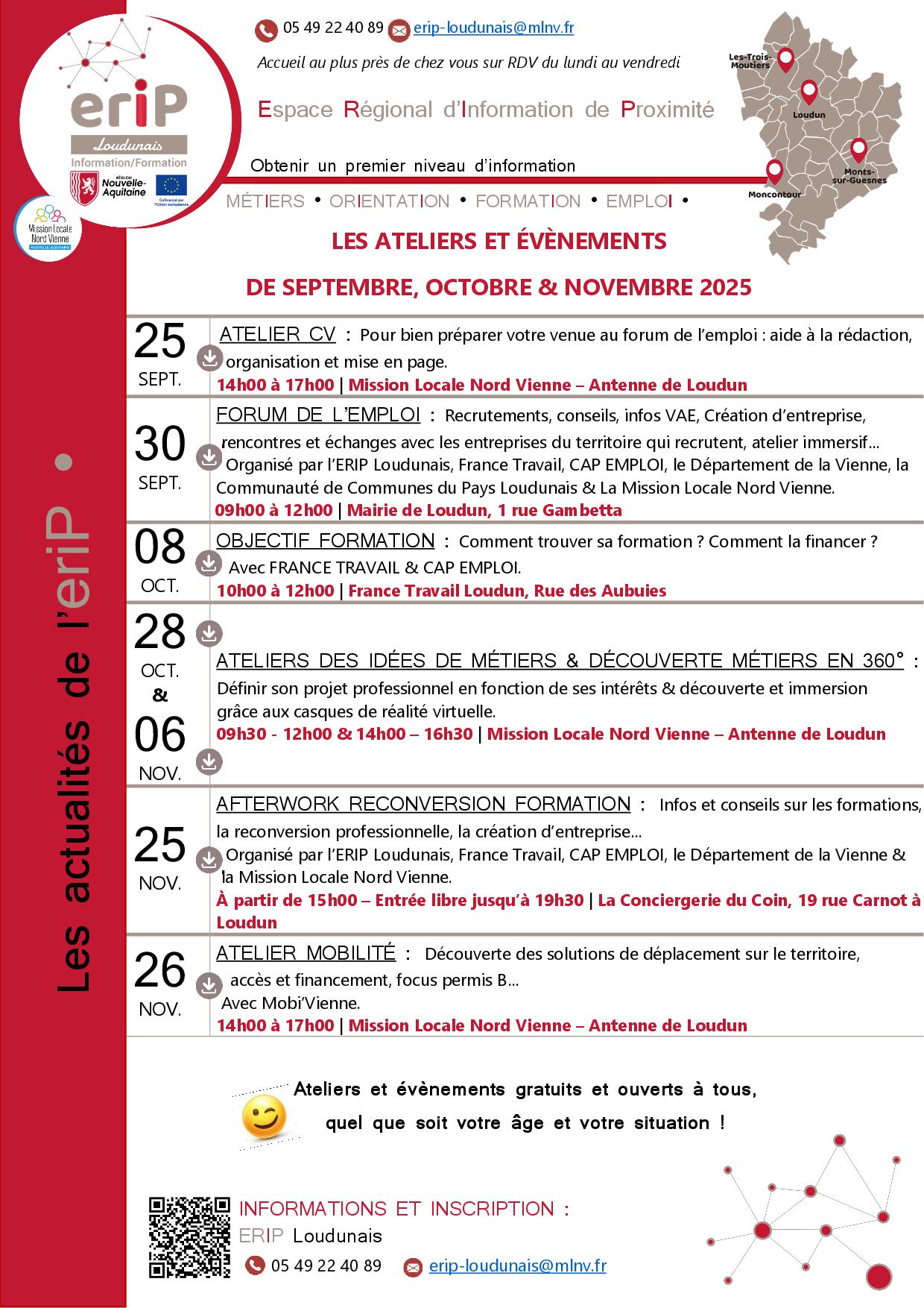 ERIP LOUDUNAIS : LES ACTUS DE SEPTEMBRE, OCTOBRE & NOVEMBRE 2025 !