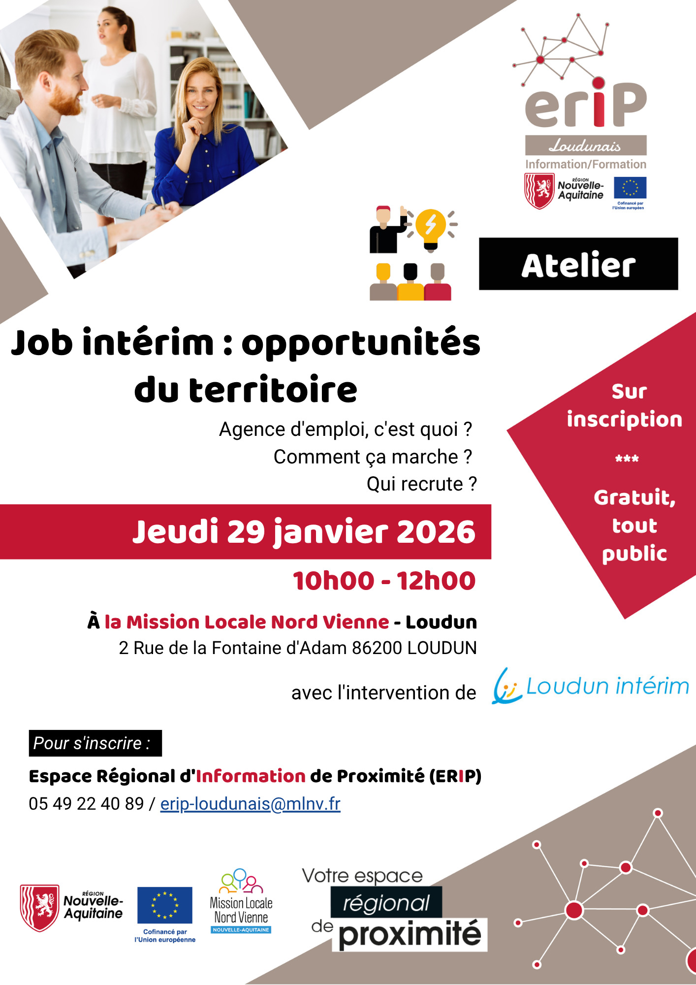 ATELIER JOB INTÉRIM : OPPORTUNITÉS DU TERRITOIRE !
