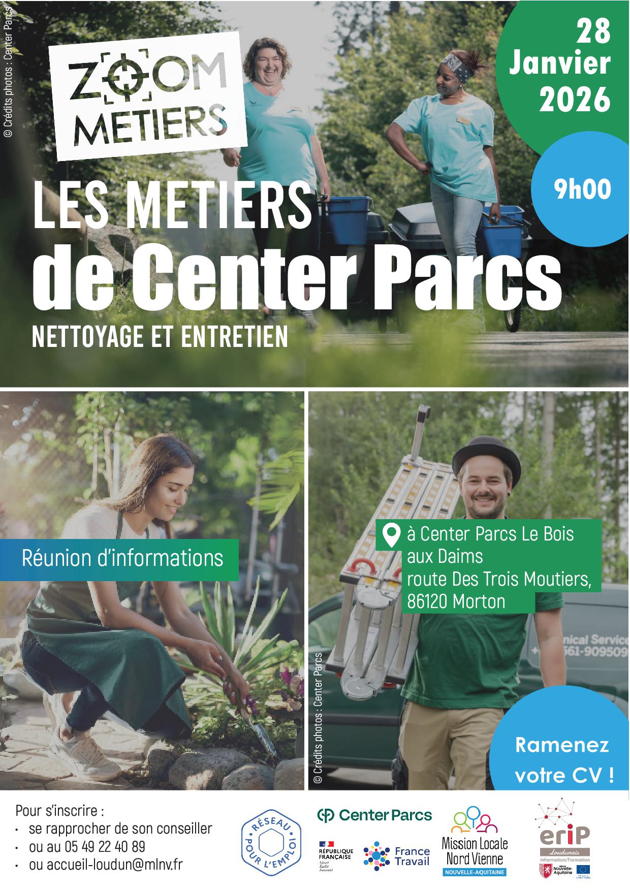 LES MÉTIERS DE CENTER PARCS !