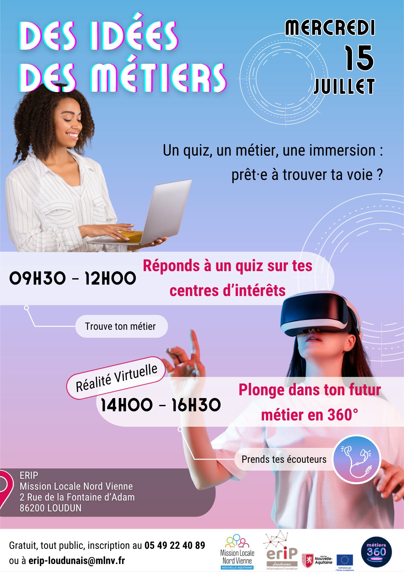 ATELIER DES IDÉES DES MÉTIERS !