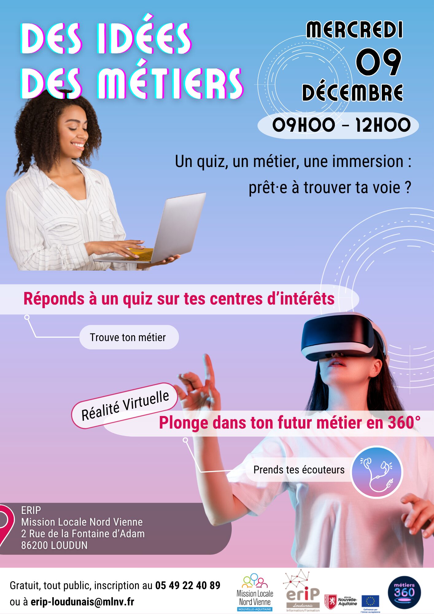 ATELIER DES IDÉES DES MÉTIERS !